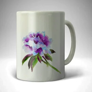 TAZA FLOR VIOLETA