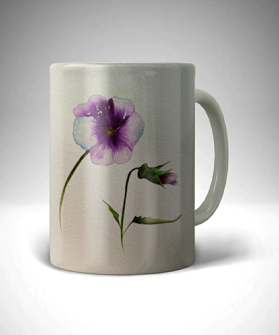 TAZA FLOR MORADA